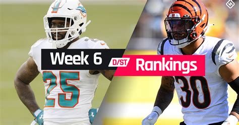 Updated Week 6 defense (DST) fantasy football rankings as of October 15th, 2022. Our defense rankings include D/ST tiers to guide your weekly fantasy lineups.